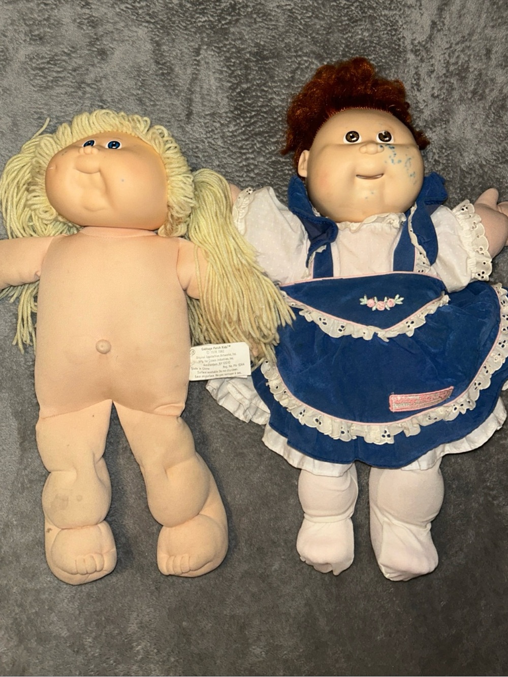 2 Cabbage Patch Dolls: 1987 Coleco Talking Cabbage Patch Girl & 1982 Blonde Doll